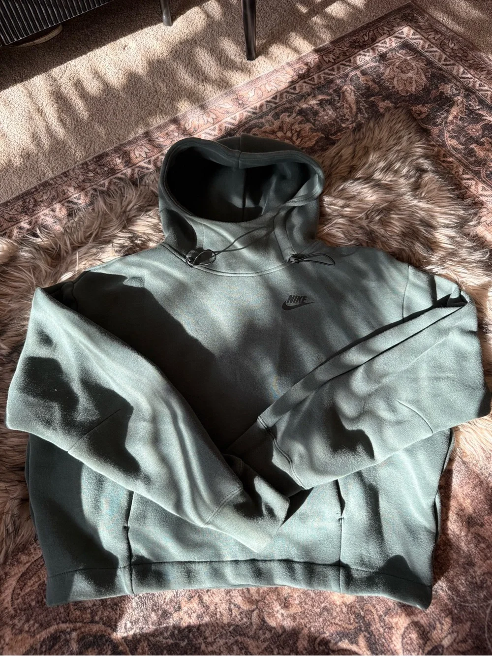 Nike Olive Green Pullover Cowl Neck Hoodie Women’s